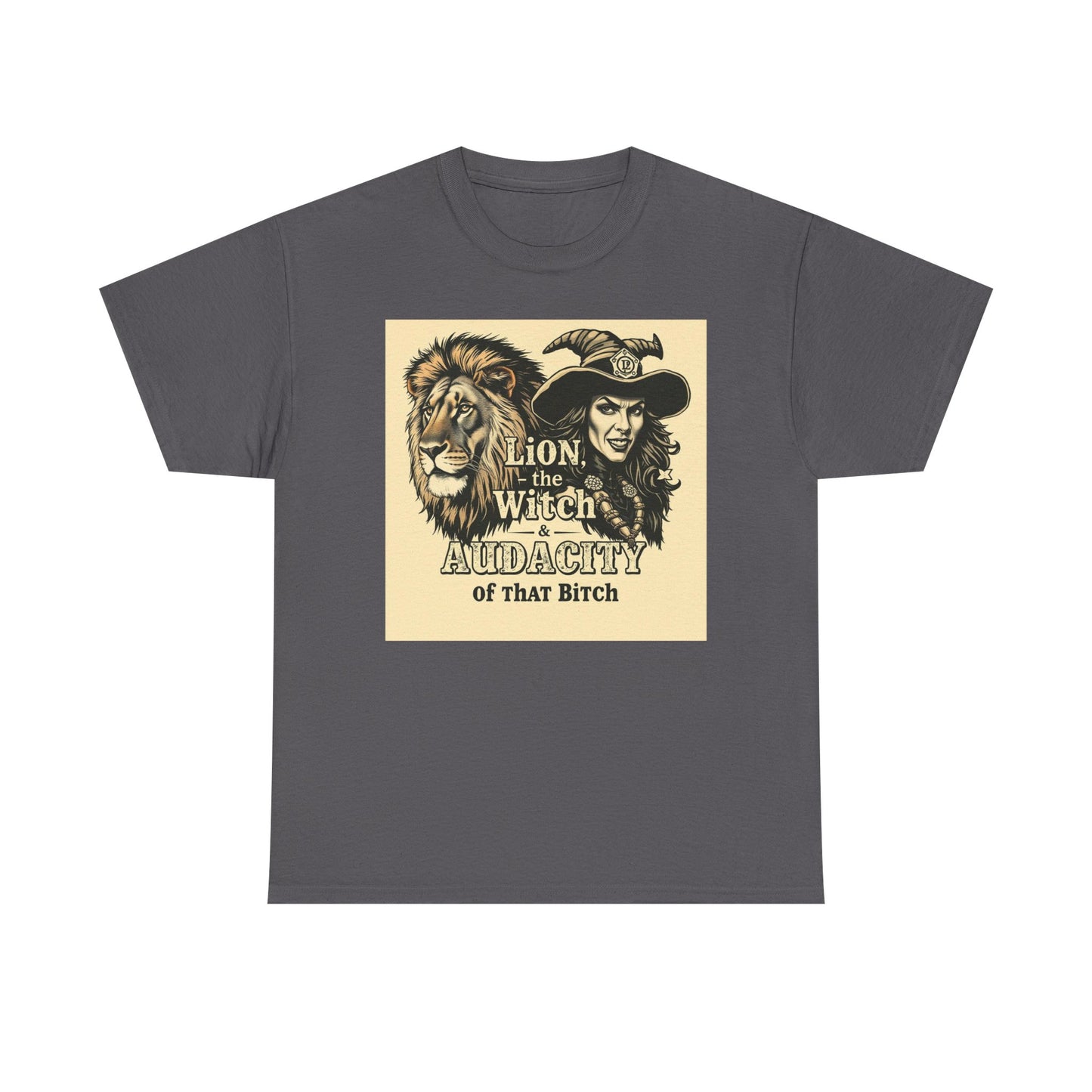 The Lion, the Witch & the Audacity Graphic Tee for Fans of Fantasy