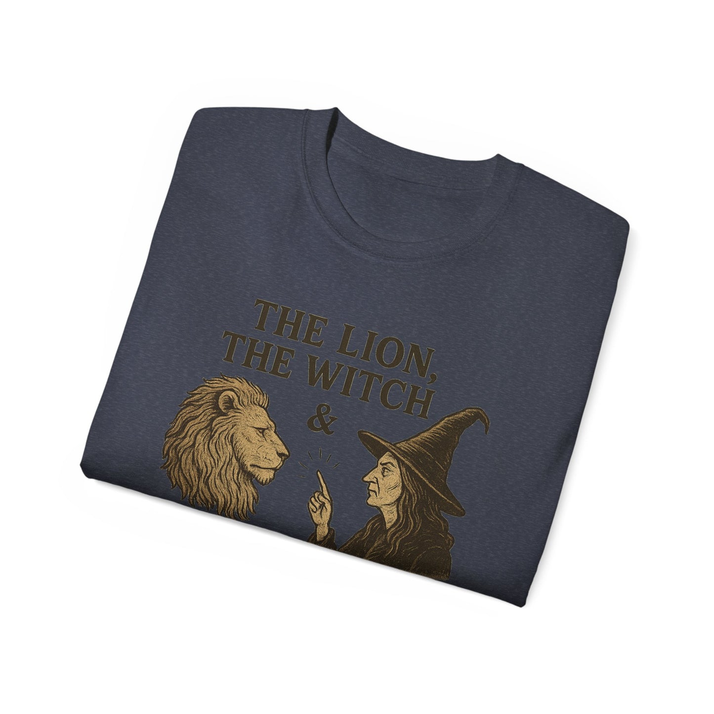 The Lion, the witch & the Audacity Tee, Unisex Cotton T-Shirt for Readers, Book Lovers Gift, Nerdy Humor Shirt, Unique Conversation Starter