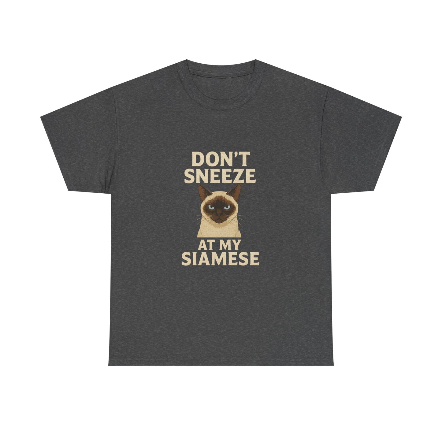 Sassy Cat Lover Tee, Don't Sneeze at My Siamese Shirt, Funny Cat T-Shirt, Unisex Cotton Top, Pet Owner Gift, Animal Lover Apparel